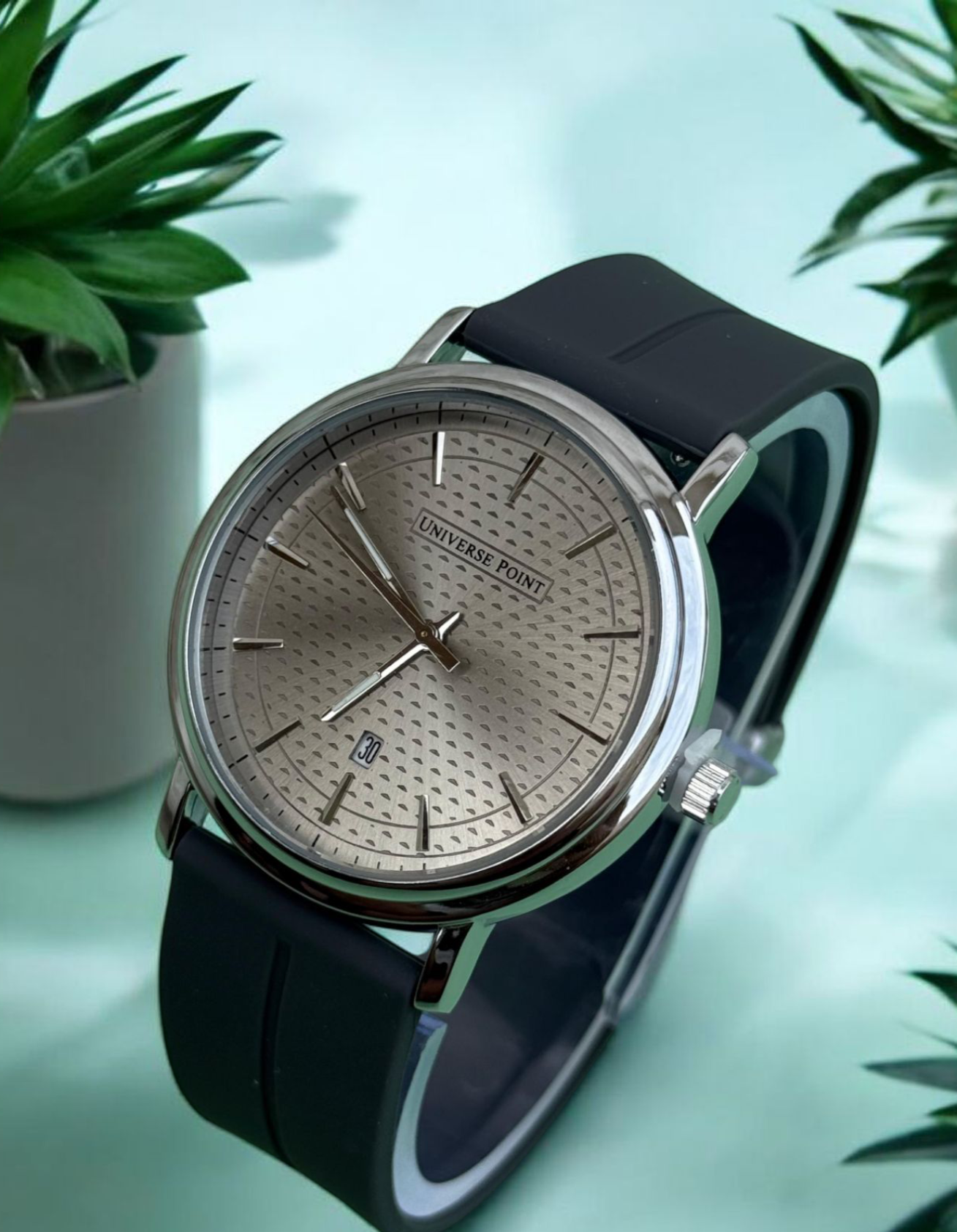 Universe Point Magnetic Lock Watch - Premium Silicon Straps Watch