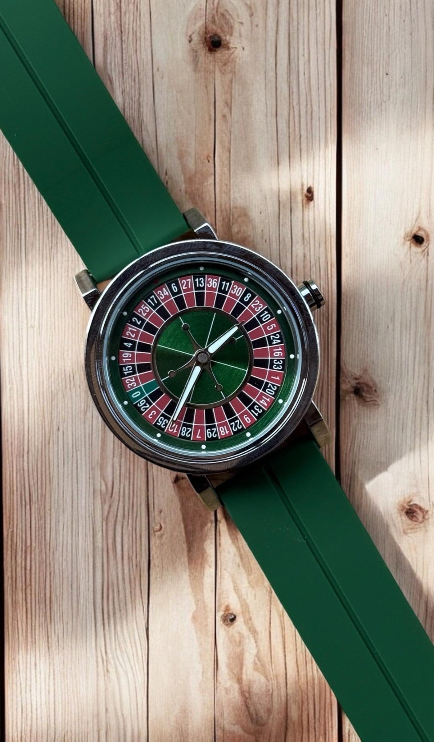 Rotatory Dial  Watch with Silicon Straps & Magnetic Lock
