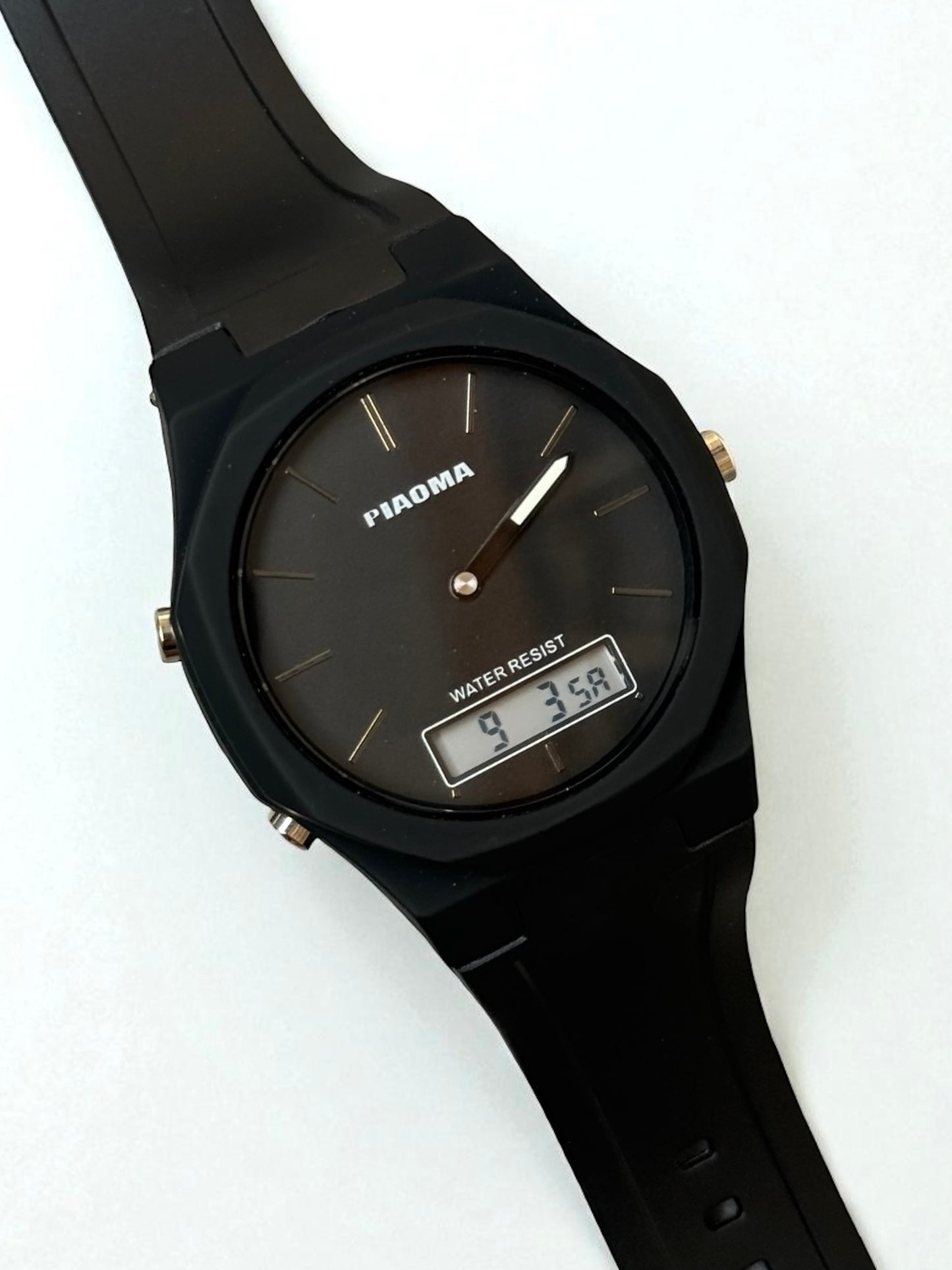 Piaoma Watch – Double Time Display with Durable Rubber Straps