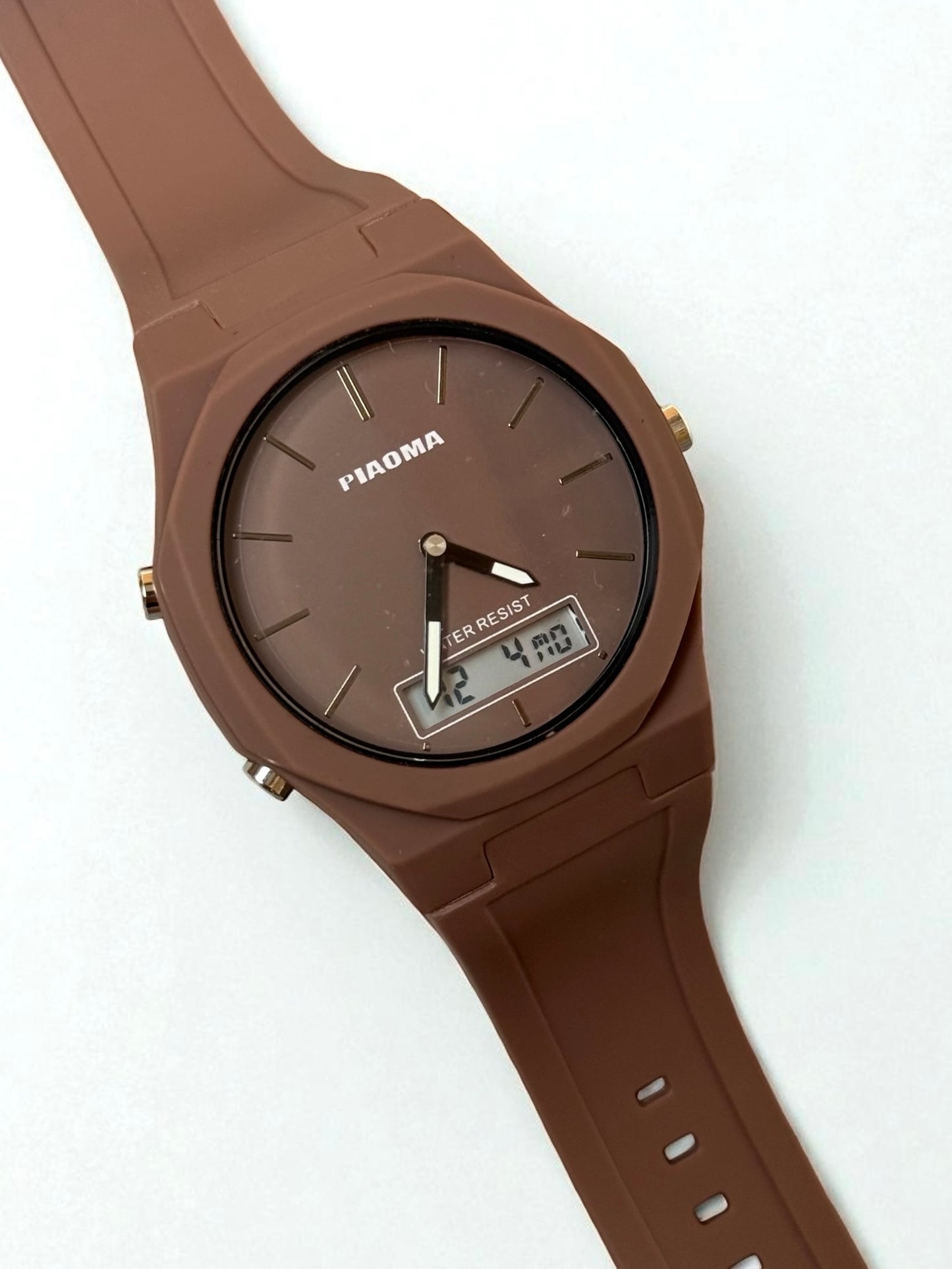 Piaoma Watch – Double Time Display with Durable Rubber Straps