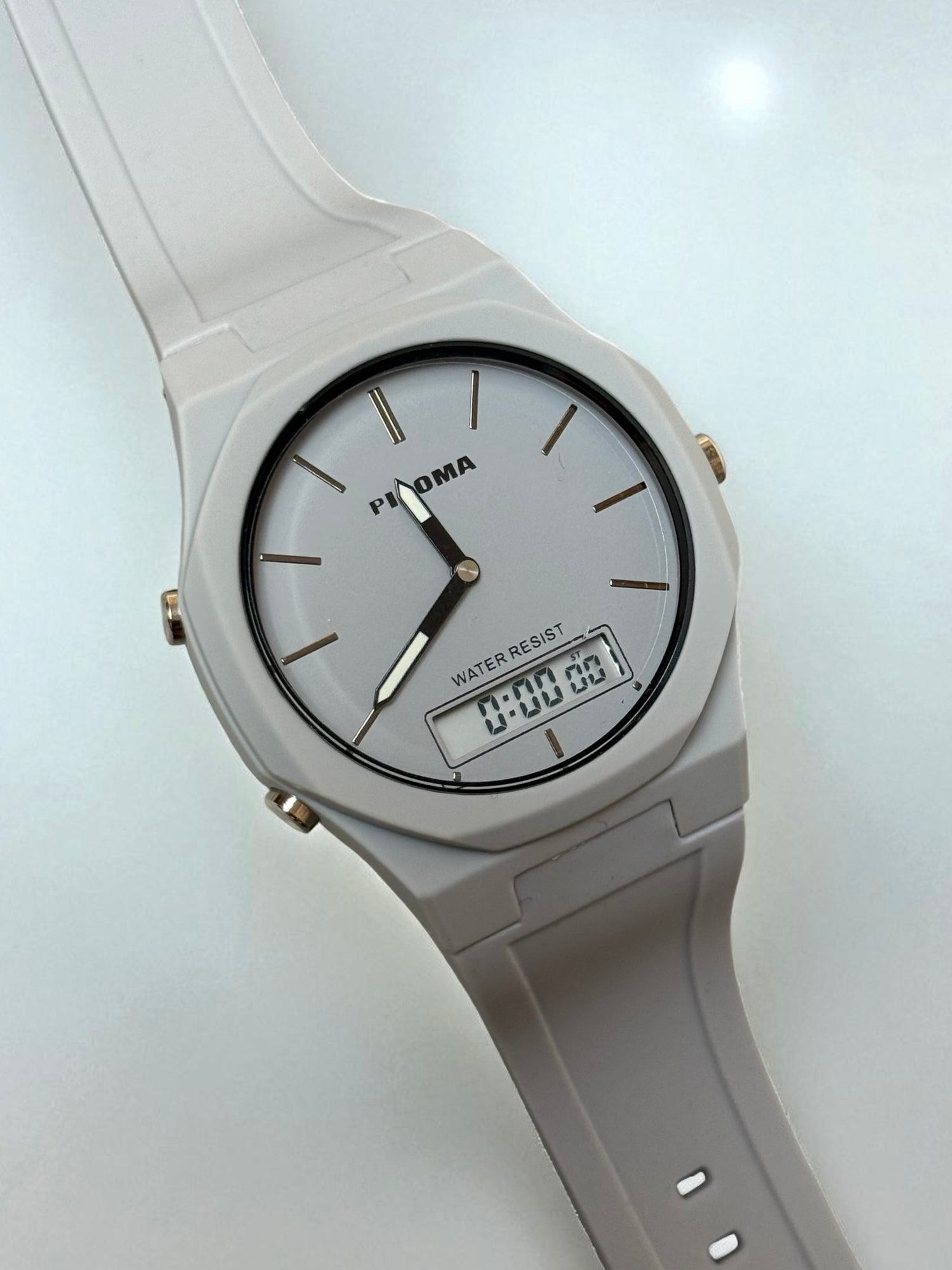 Piaoma Watch – Double Time Display with Durable Rubber Straps