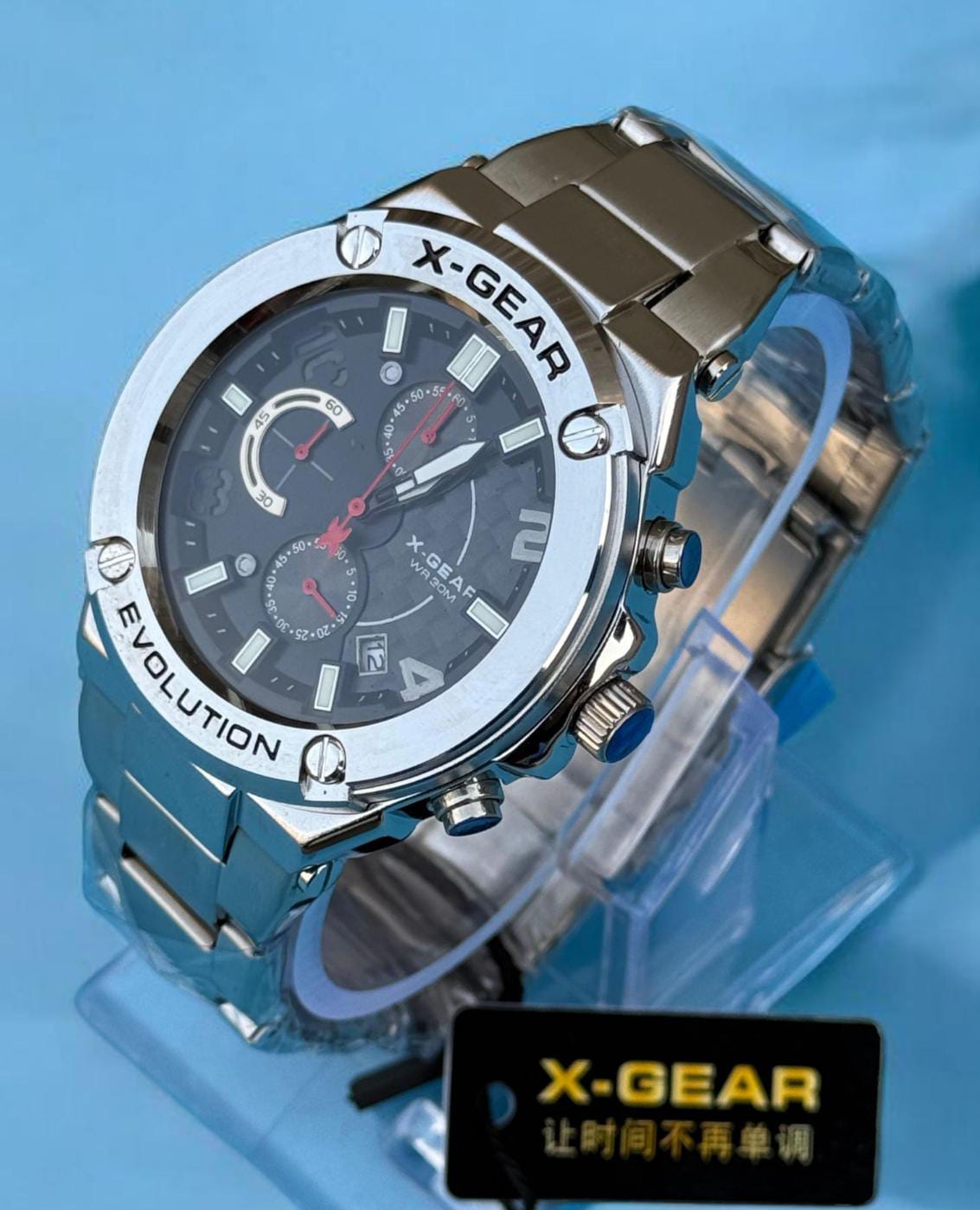 X-Gear Chronogram Men,s Watch - Stainless Steel