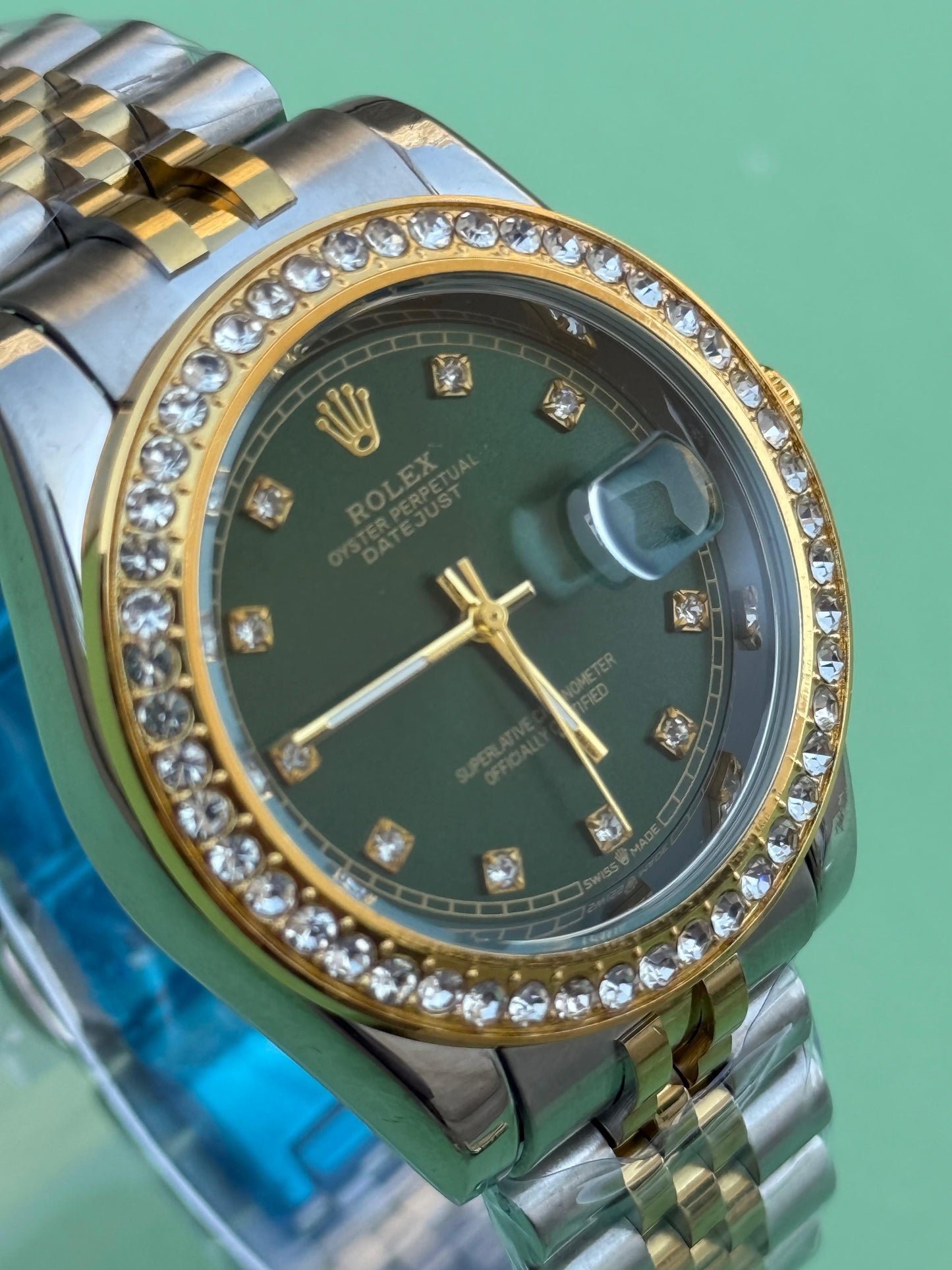 Rolex Stones Watch - Stainless Steel Premium Watch