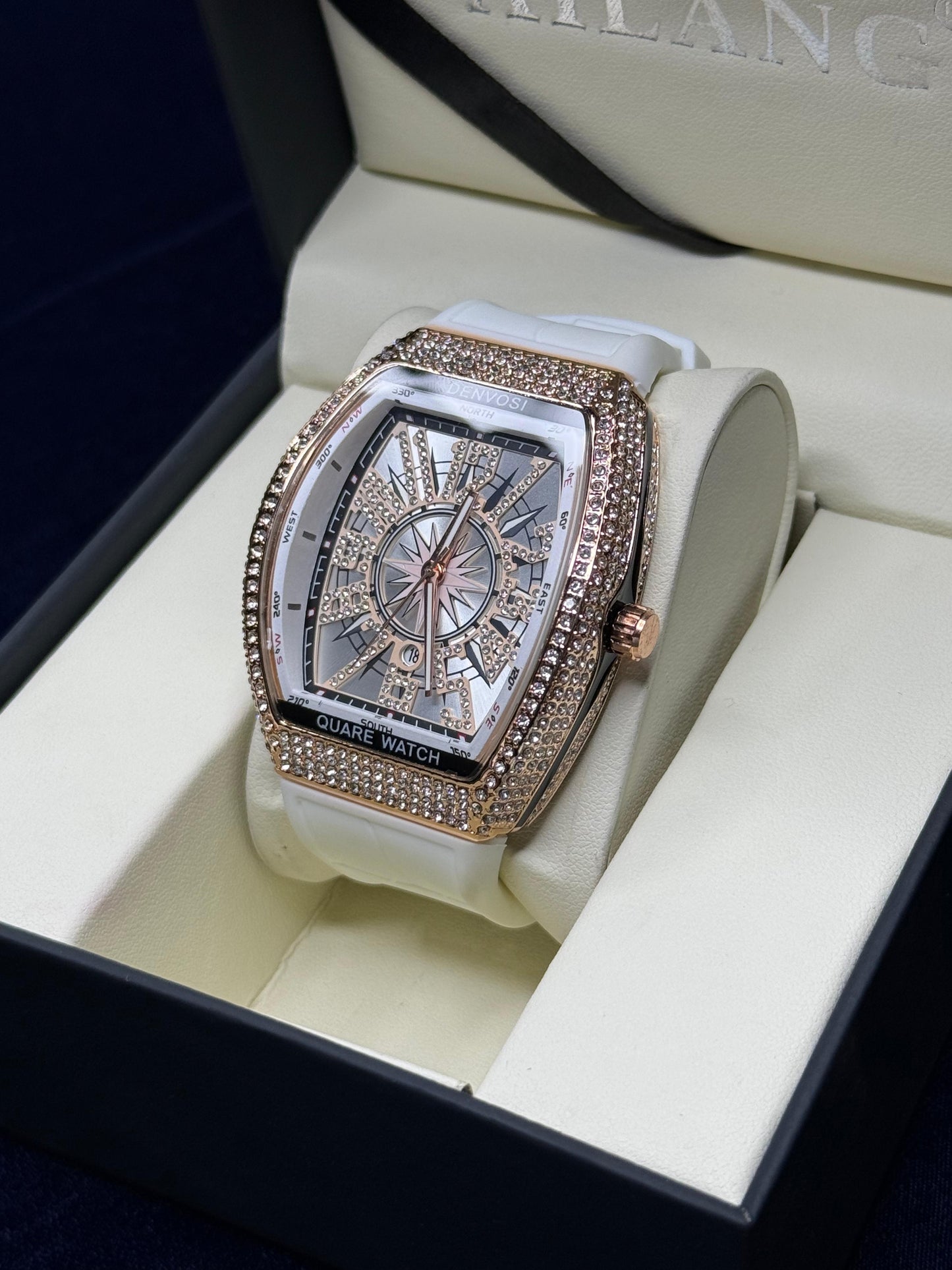 Aujla Inspired Stone-Set Dial Watch
