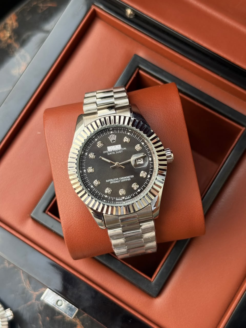 Rollie date Just Jubillee Chain Stainless Steel Watch