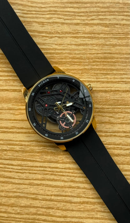 Premium silicon strap Watch – Magnetic Lock with Transparent Dial with