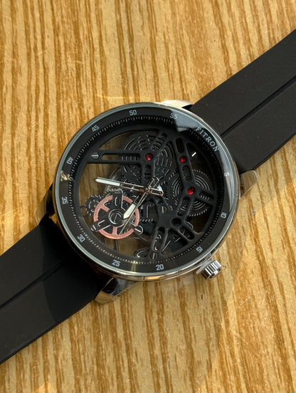 Premium silicon strap Watch – Magnetic Lock with Transparent Dial with