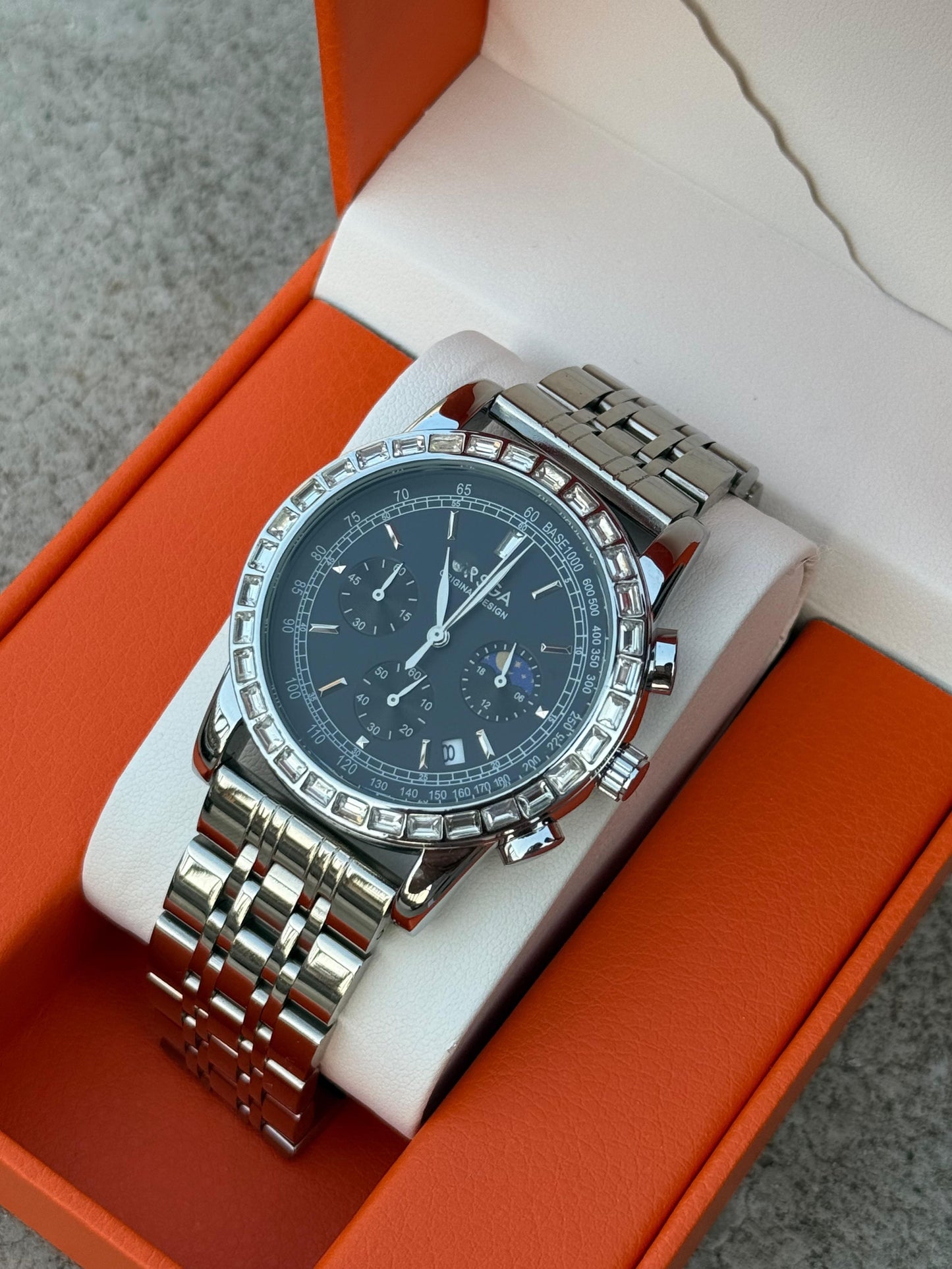 ORG Premium Stainless Steel Watch with Date Function – Waterproof & Stylish