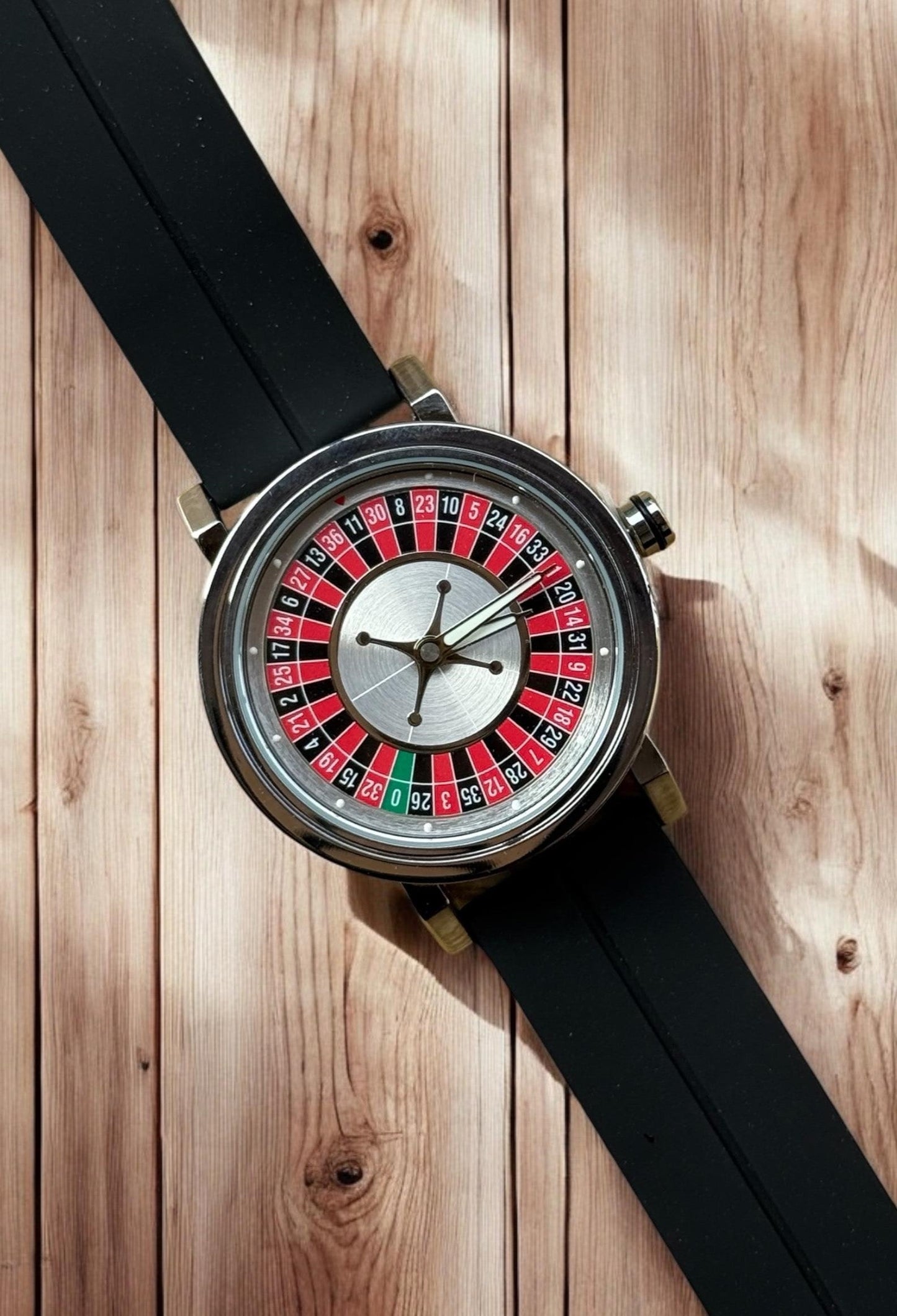 Rotatory Dial  Watch with Silicon Straps & Magnetic Lock