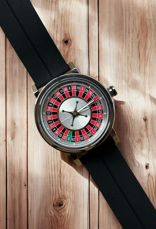 Rotatory Dial  Watch with Silicon Straps & Magnetic Lock