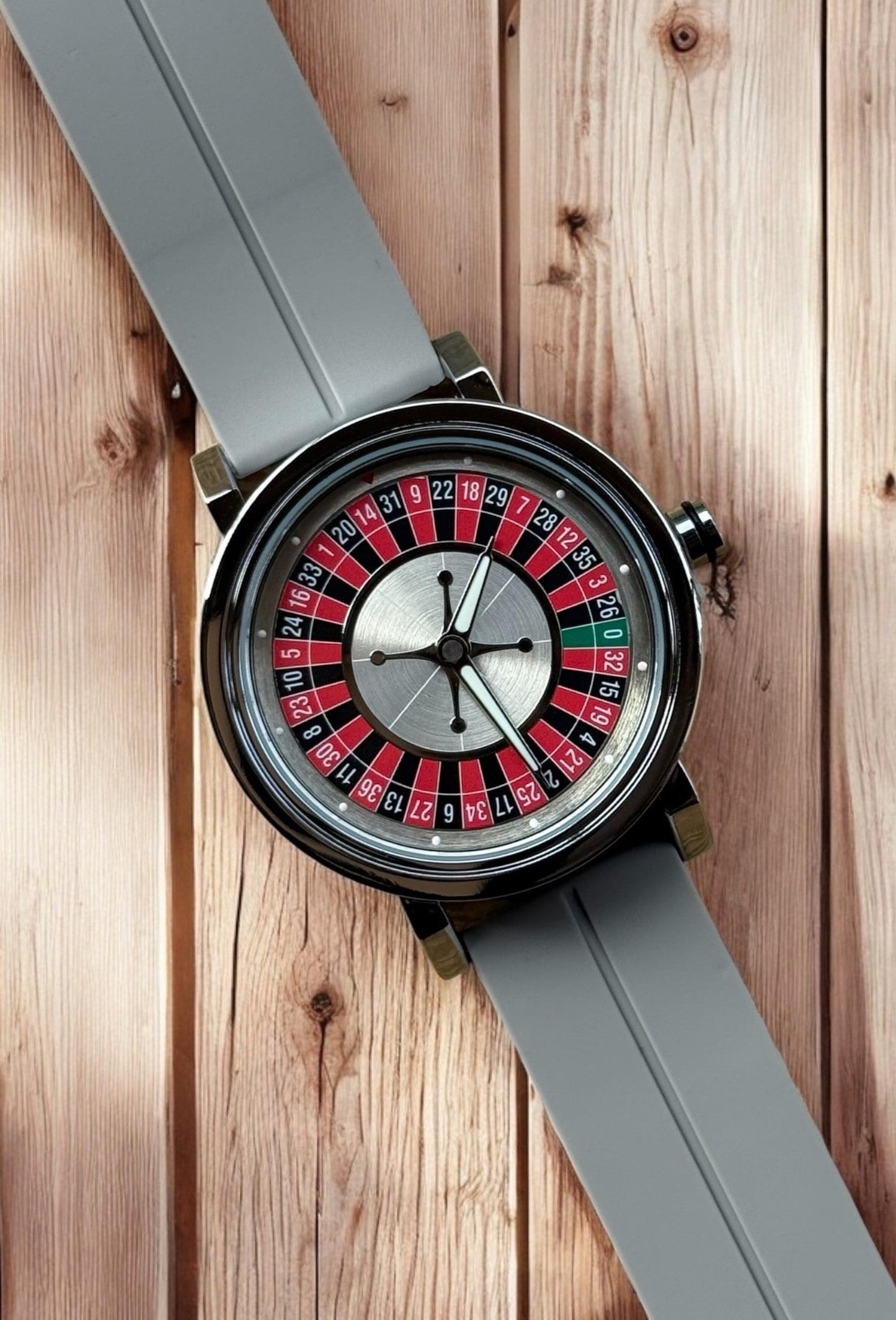 Rotatory Dial  Watch with Silicon Straps & Magnetic Lock