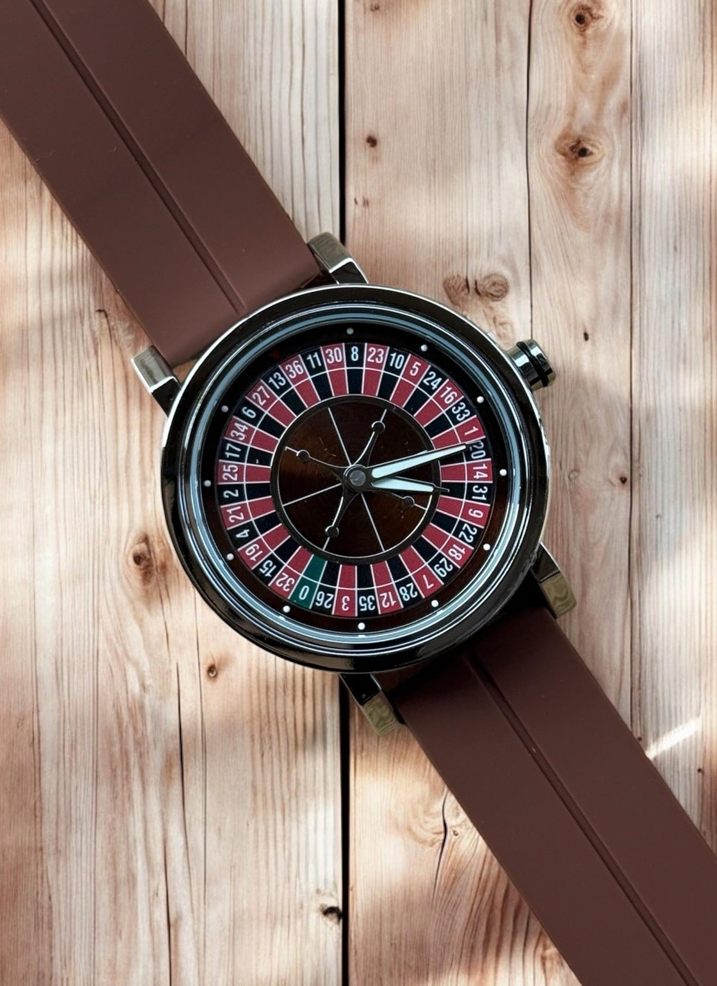 Rotatory Dial  Watch with Silicon Straps & Magnetic Lock