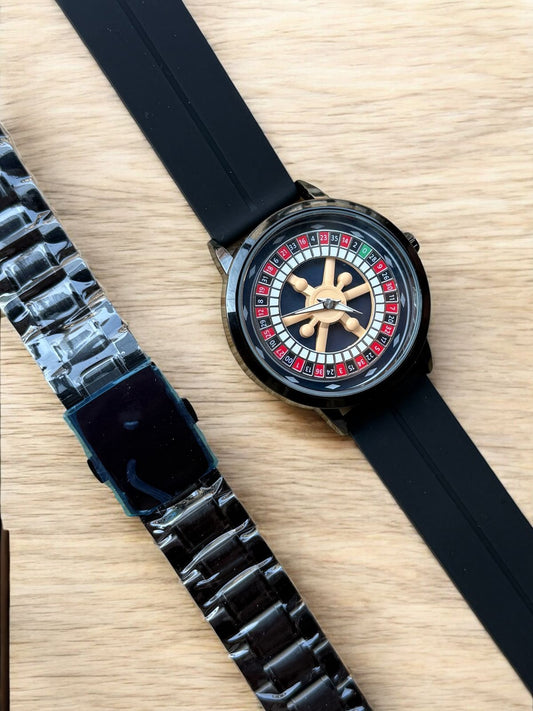 ROTATING DIAL WATCH - SILICON STRAPS AND MAGNETIC LOCK