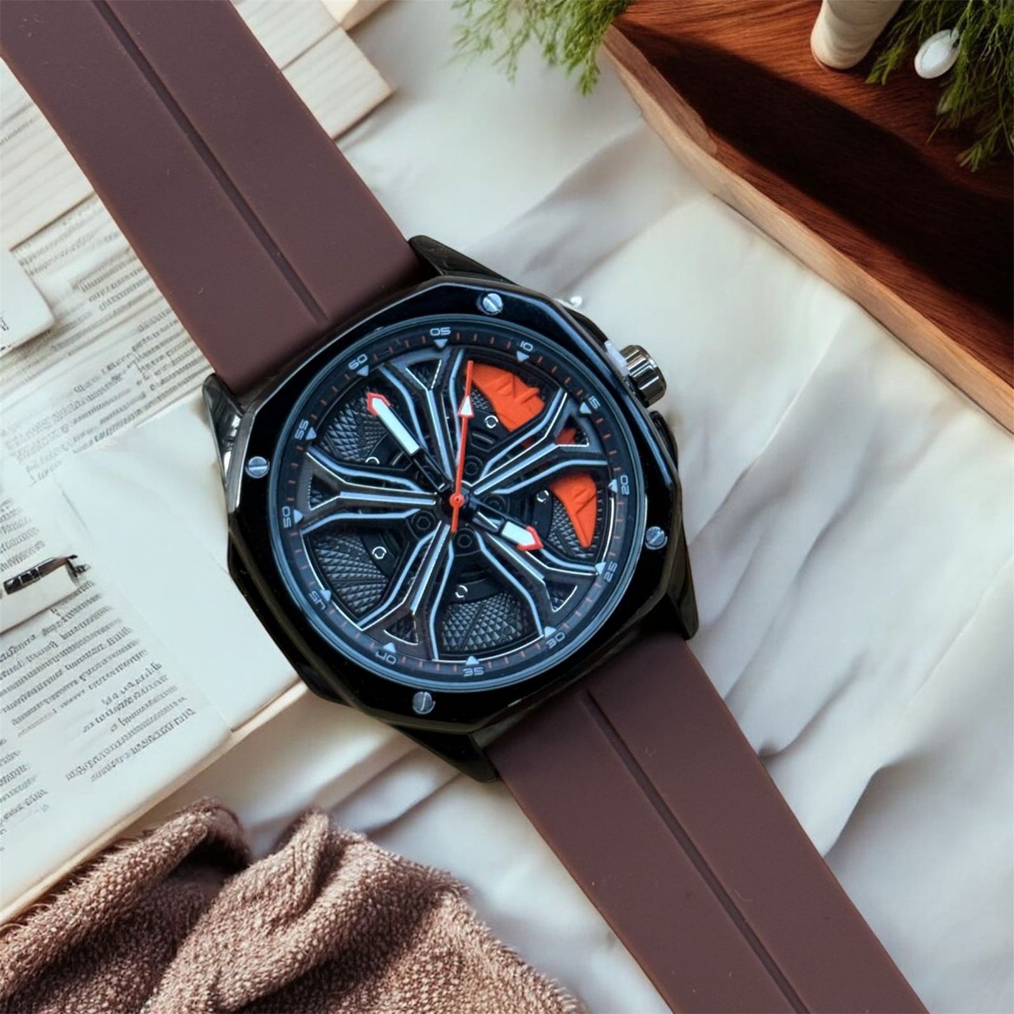 Kegio Spinner Dial Watch - Silicon Straps with Magnetic Lock
