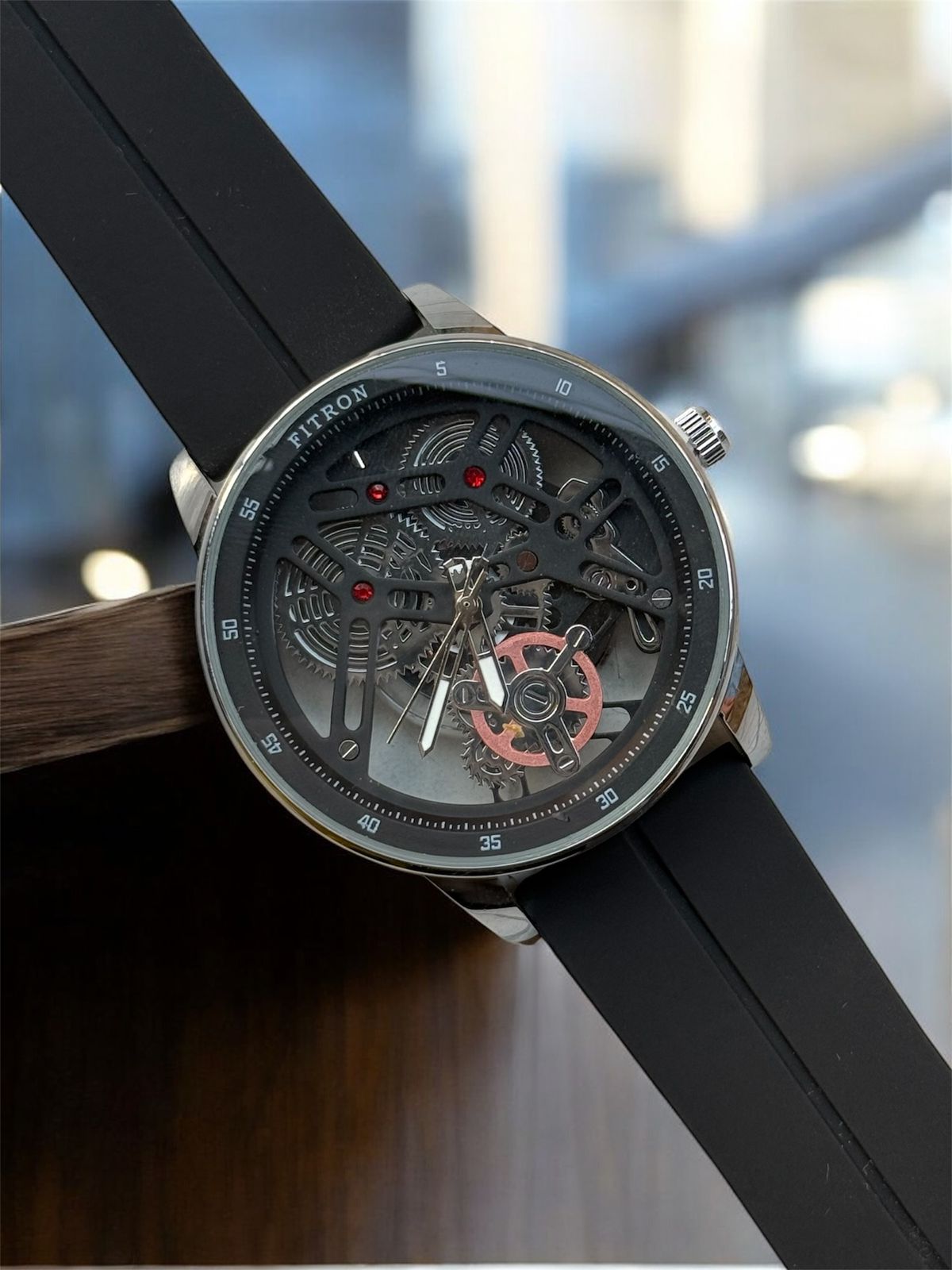 Premium silicon strap Watch – Magnetic Lock with Transparent Dial