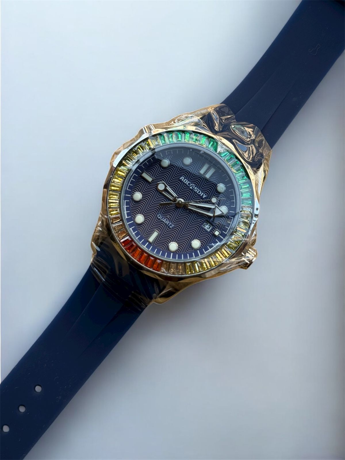 Aocastdiy Rainbow Stone Watch – Silicon Straps Watch