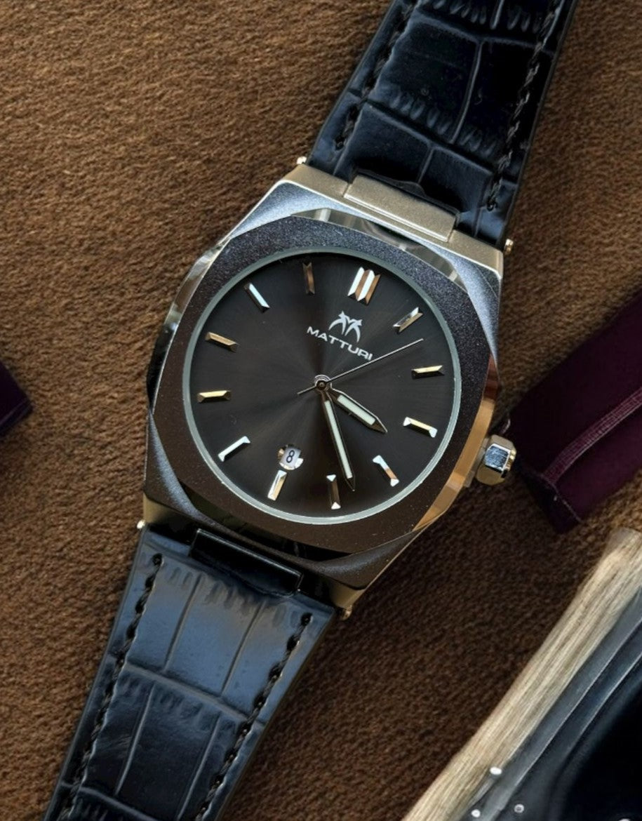 Matturi Sleek Steel Dial Watch