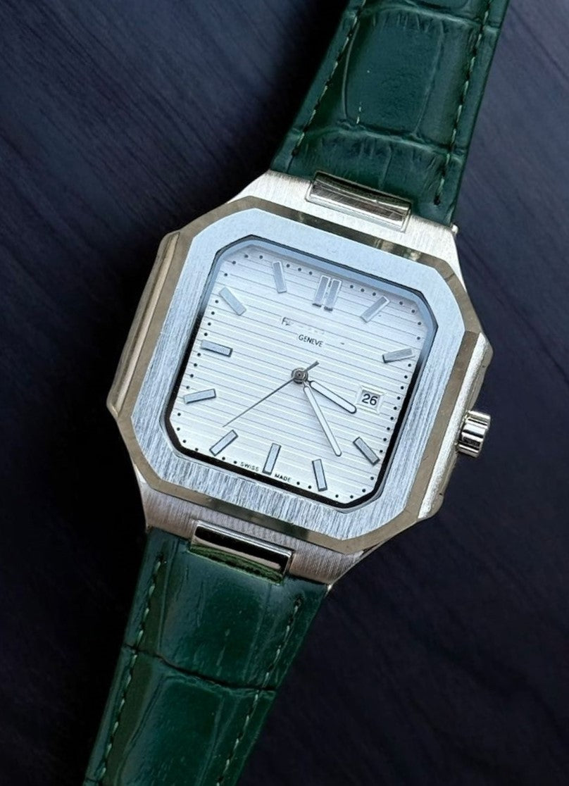 P.P Square Dial Watch - Timeless Elegance