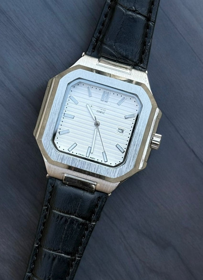 P.P Square Dial Watch - Timeless Elegance