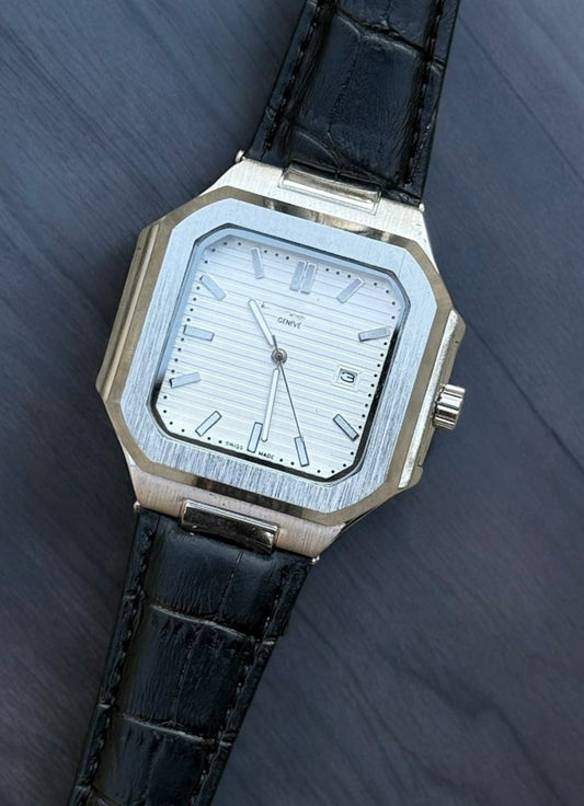 P.P Square Dial Watch - Timeless Elegance