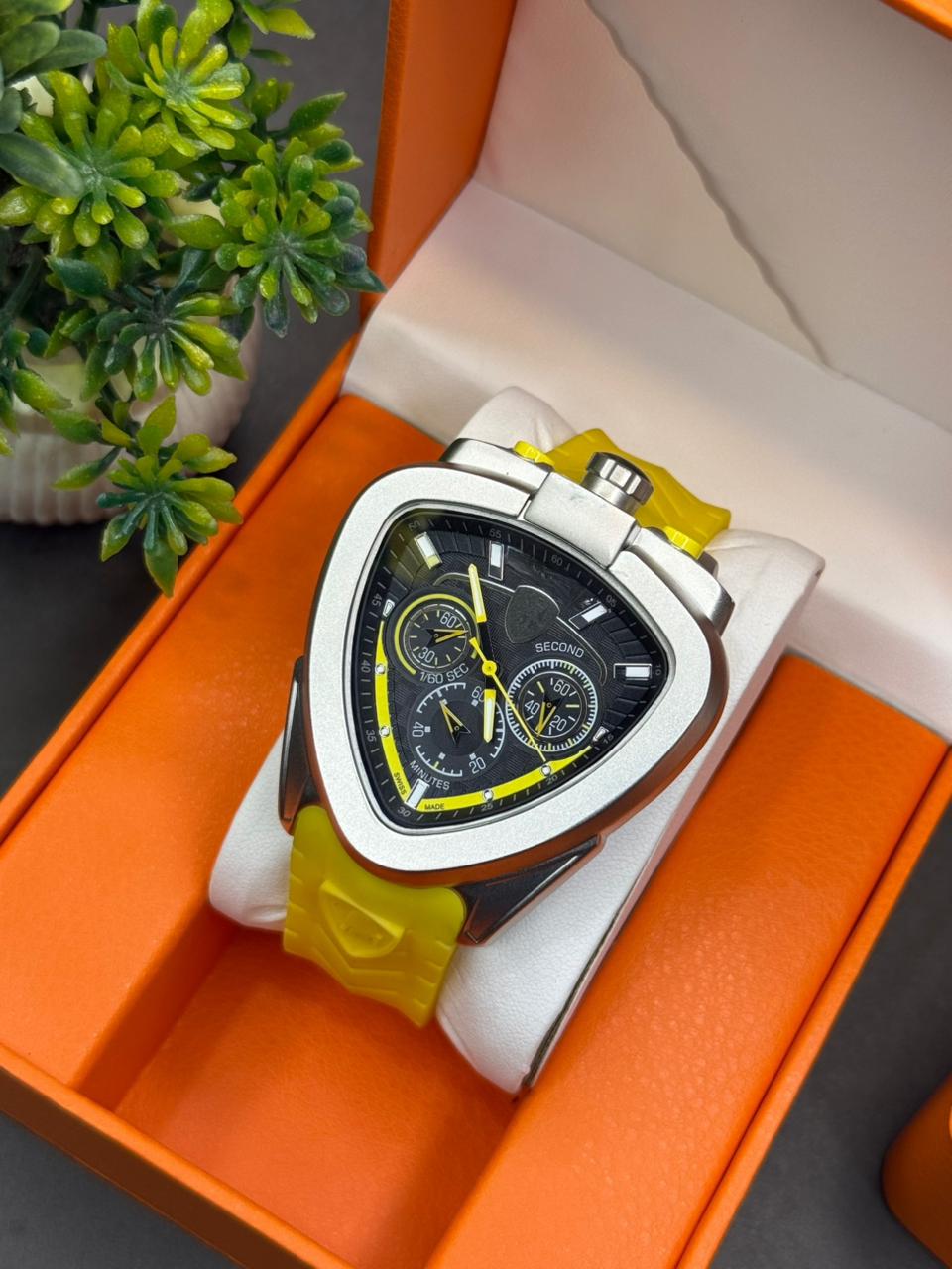 Triangle Shape Luxury Watch - Chronograph Machine