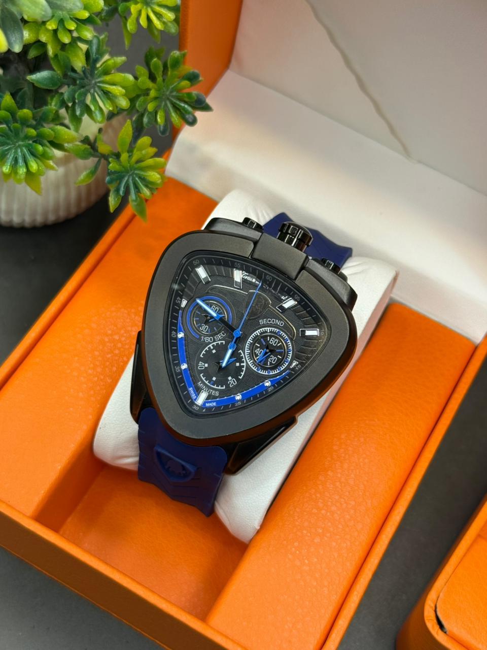 Triangle Shape Luxury Watch - Chronograph Machine