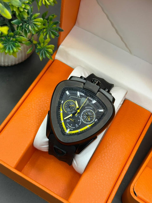 Triangle Shape Luxury Watch - Chronograph Machine