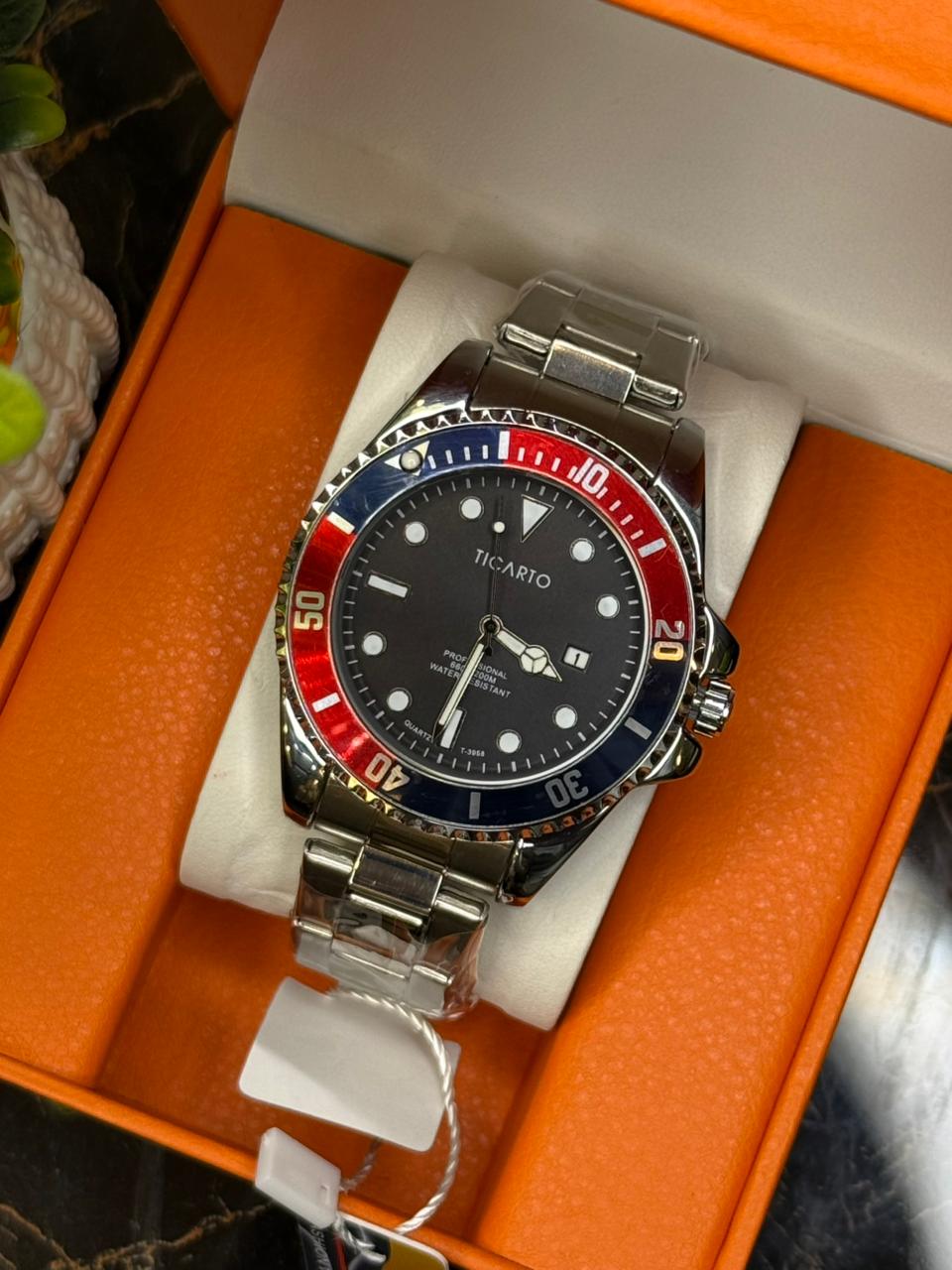 Ticarto Rotating Bezel - Stainless Steel Watch