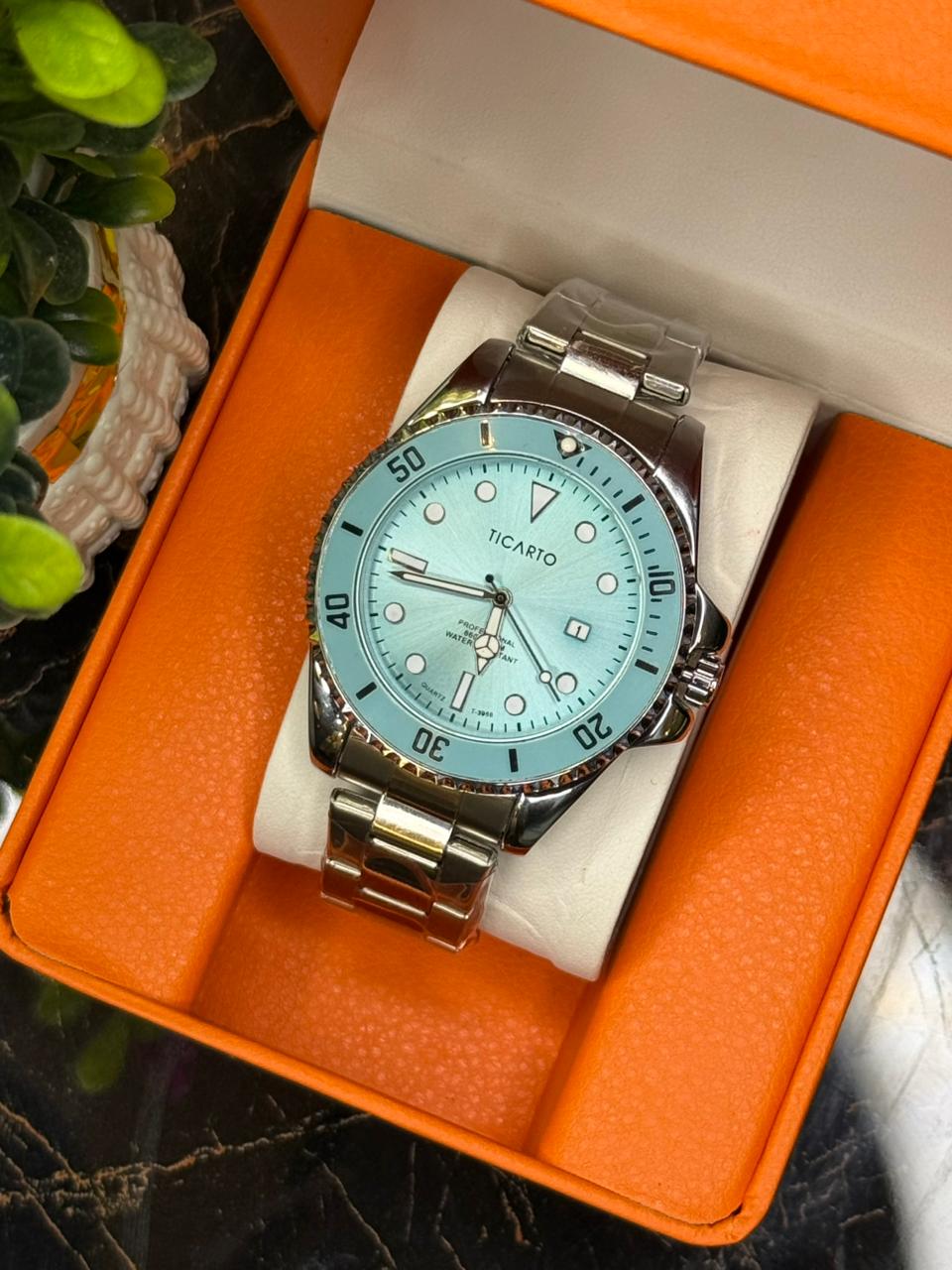 Ticarto Rotating Bezel - Stainless Steel Watch