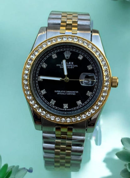 Rolex Stones Watch - Stainless Steel Premium Watch