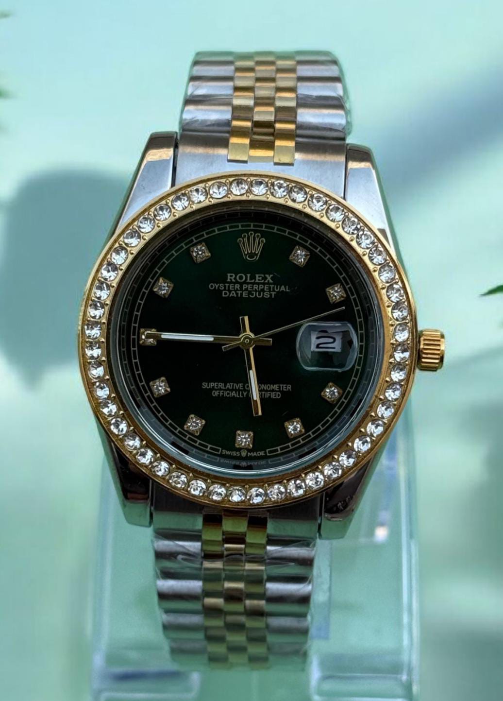 Rolex Stones Watch - Stainless Steel Premium Watch