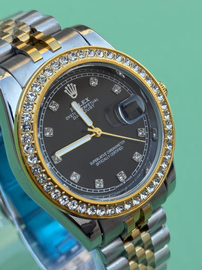 Rolex Stones Watch - Stainless Steel Premium Watch