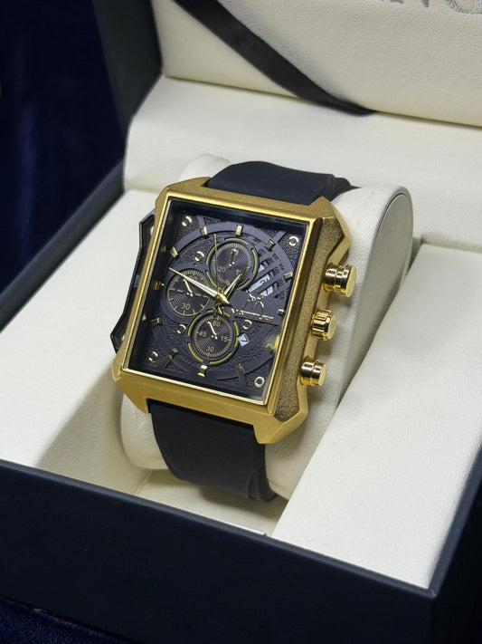 MATTURI Men's Analog Waterproof Wrist Watch with a Stainless Steel Case, Silicone Strap