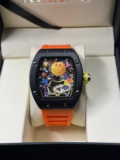 R-M Smiley Inspired Men,s Watch