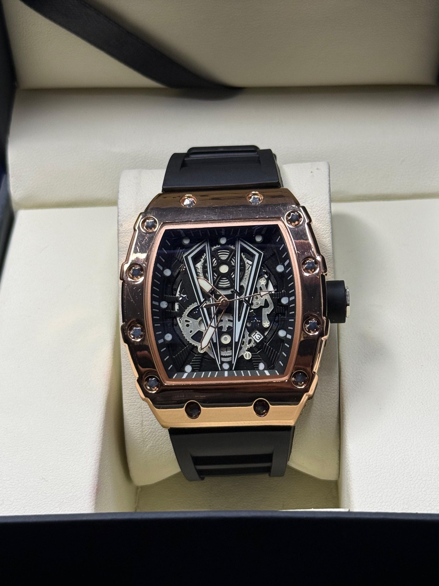 RM Inspired Aujla Watch With Metal Dial