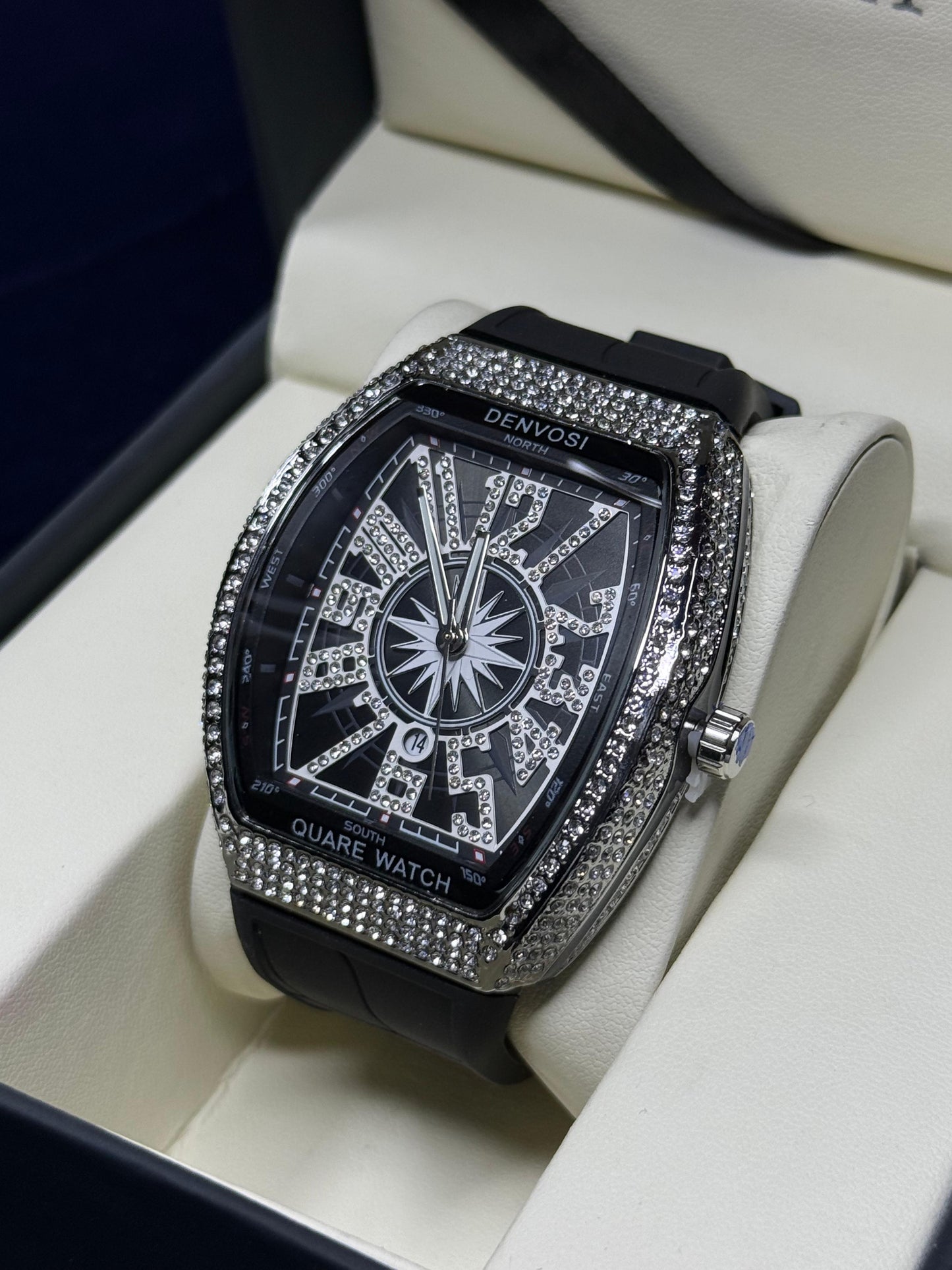 Aujla Inspired Stone-Set Dial Watch
