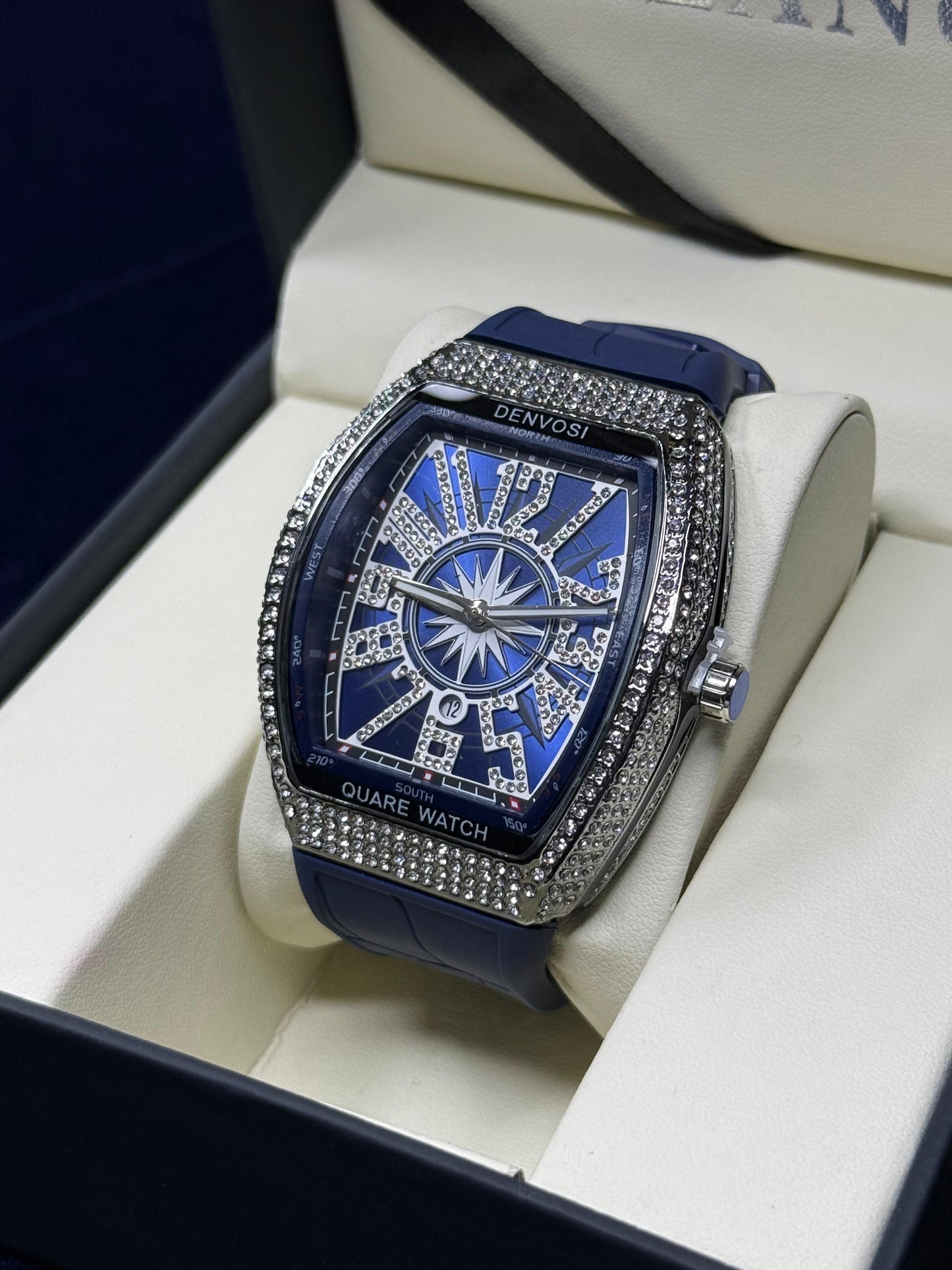 Aujla Inspired Stone-Set Dial Watch