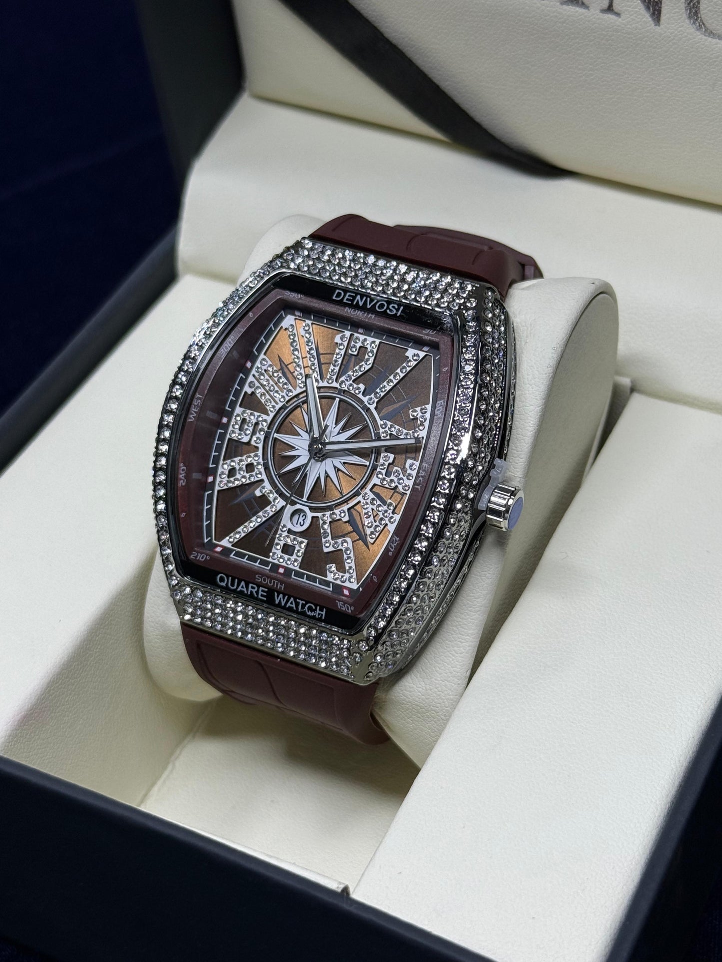 FM Aujla Inspired Stone-Set Dial Watch
