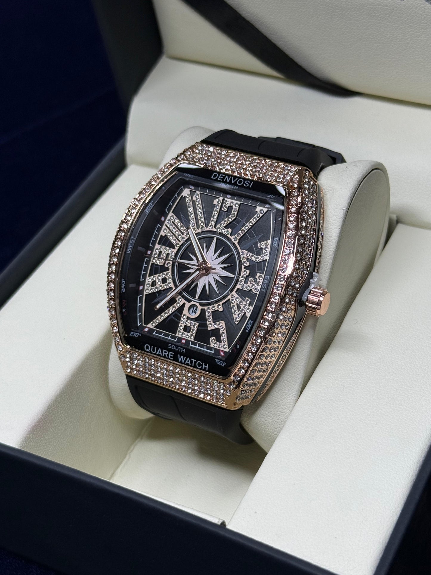 Aujla Inspired Stone-Set Dial Watch