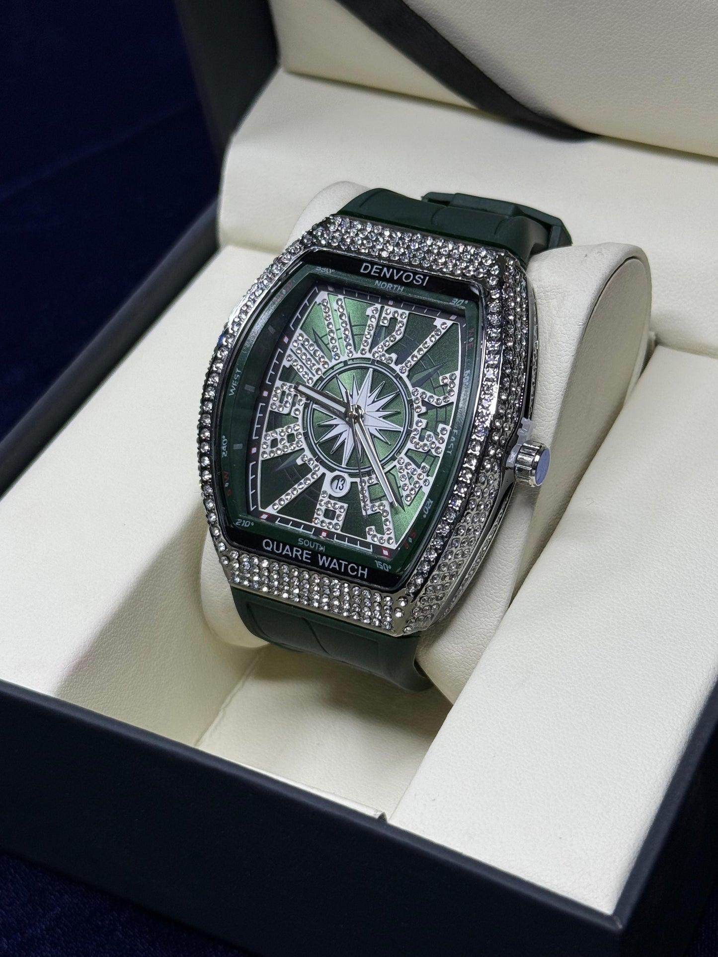 FM Aujla Inspired Stone-Set Dial Watch
