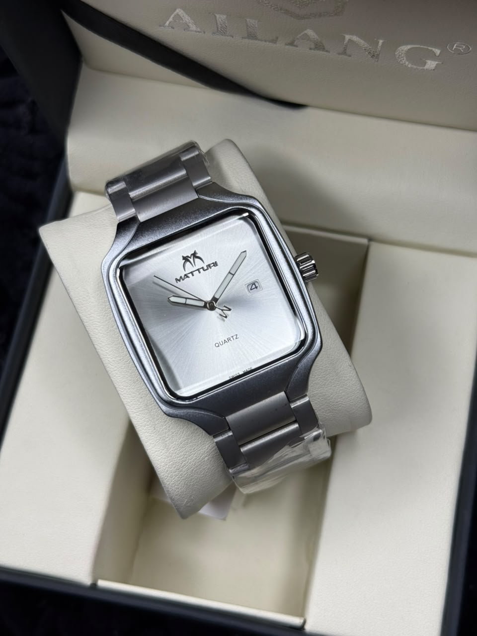 Matturi - Stainless Steel Square Dial Watch