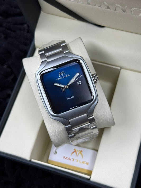Matturi - Stainless Steel Square Dial Watch
