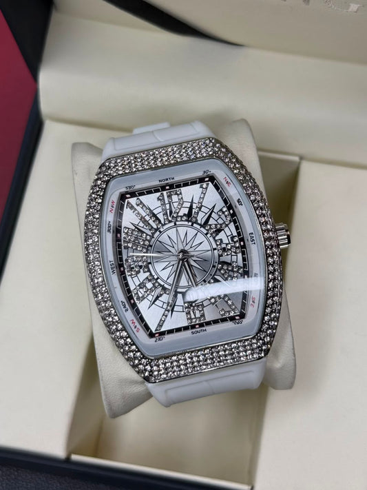 FM Aujla Inspired Stone-Set Dial Watch