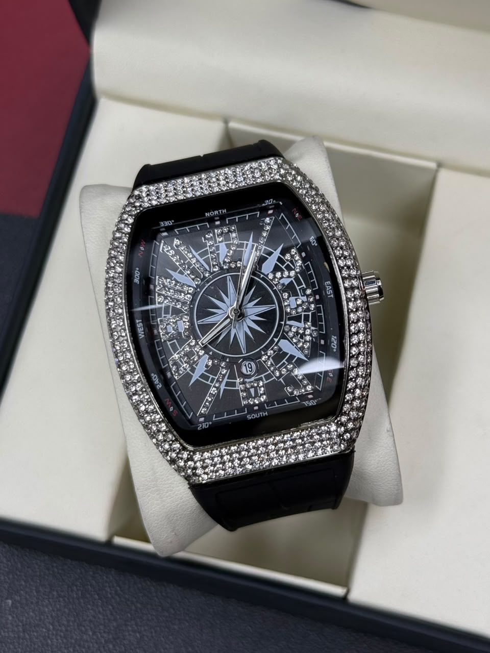 FM Aujla Inspired Stone-Set Dial Watch