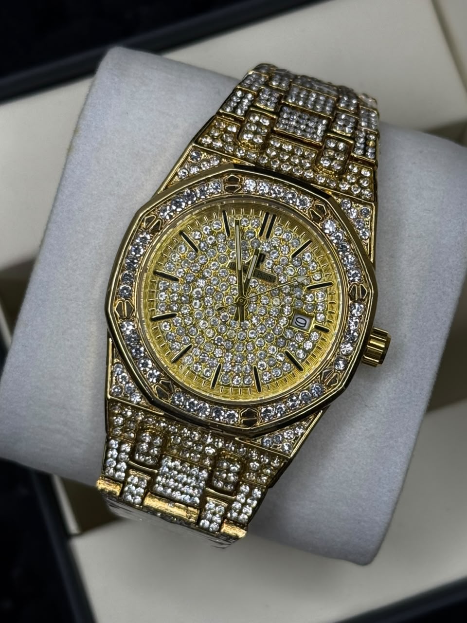 A-P Iced Out Men's Watch
