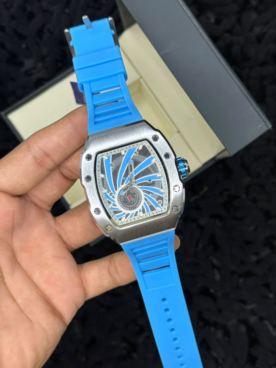 Skeletonized Stainless steel Men's Watch