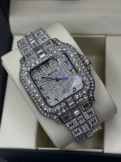 Royal Iced Square Dial Watch