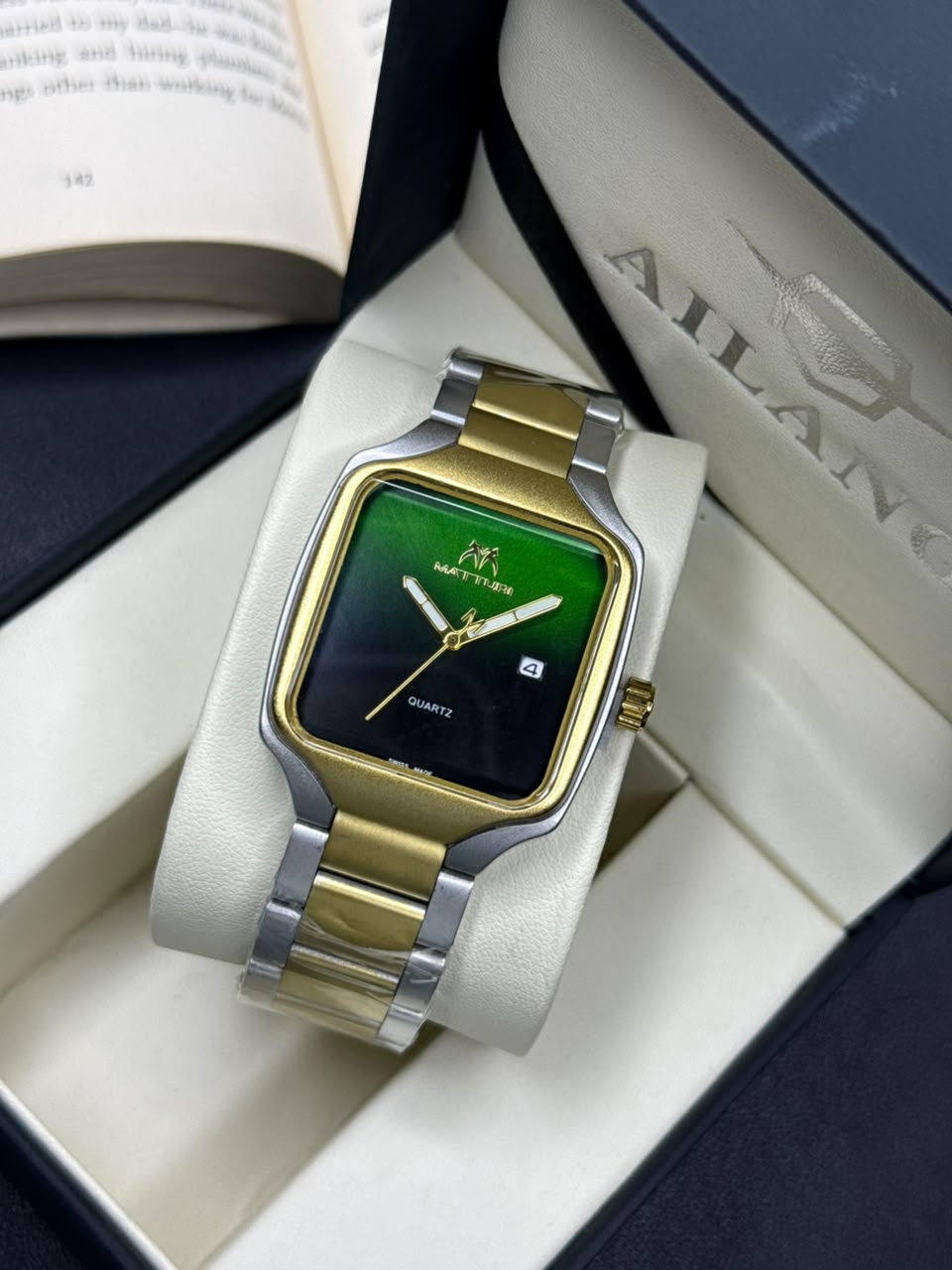Matturi Square Stainless Steel Men's Watch