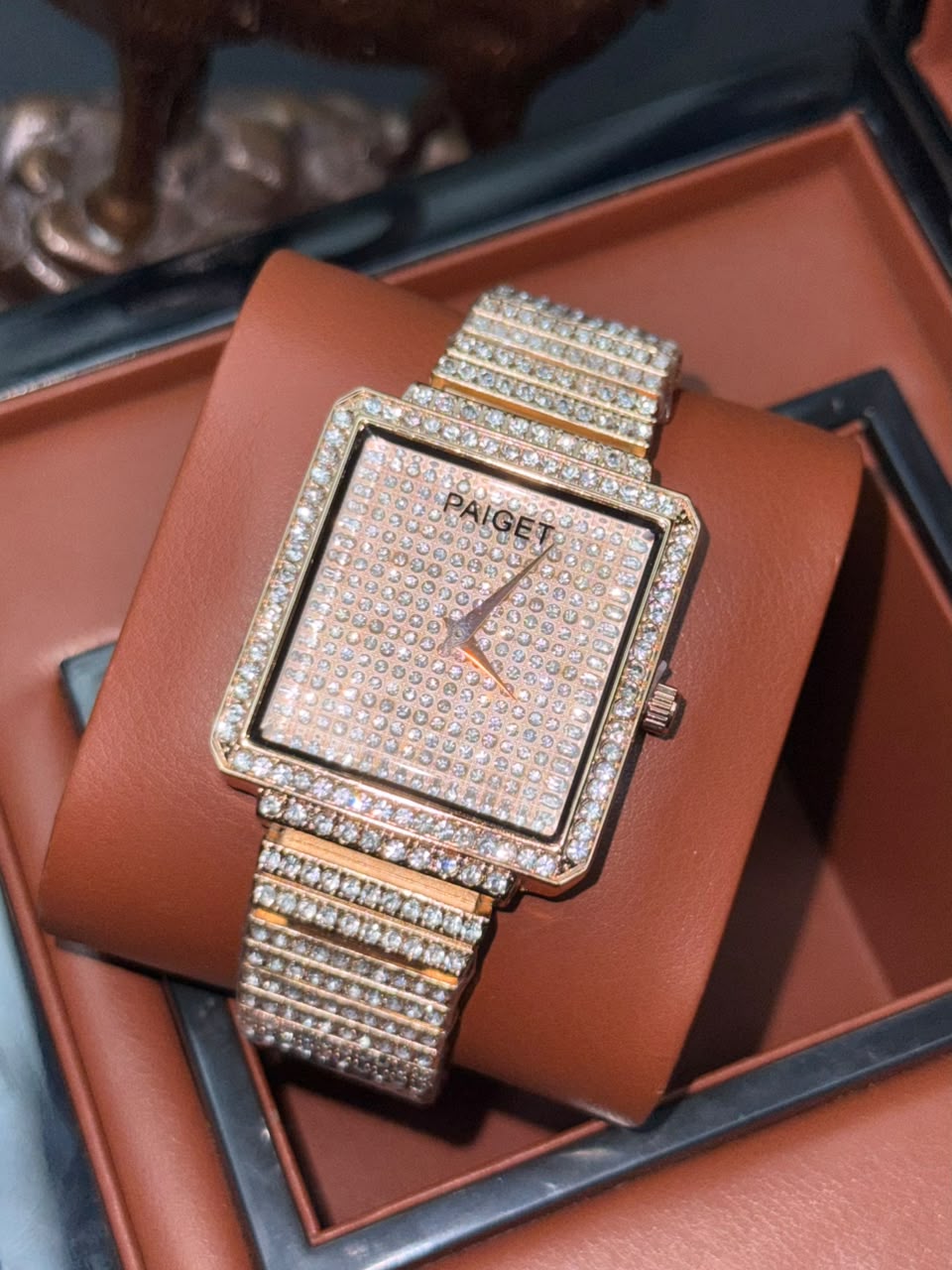 Paiger Iced-Out Stainless Steel Watch
