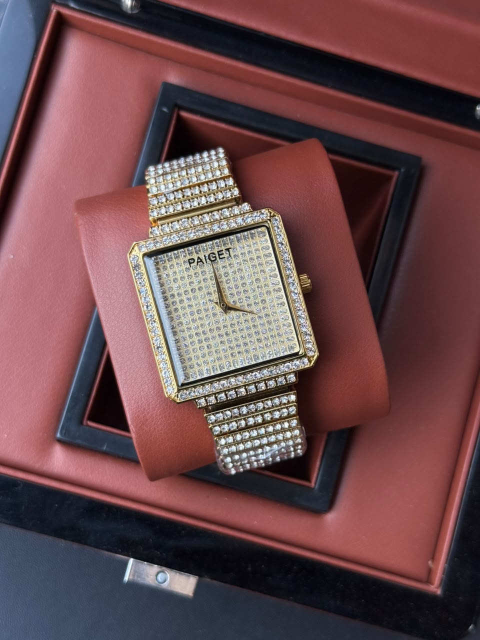 Paiger Iced-Out Stainless Steel Watch